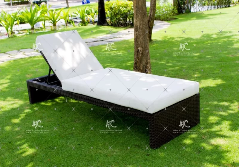 Ghế Hồ Bơi Mây Nhựa Hiện Đại Tựa Lưng RABD-046 1 Thiết kế của ghế hồ bơi mây nhựa hiện đại tựa lưng