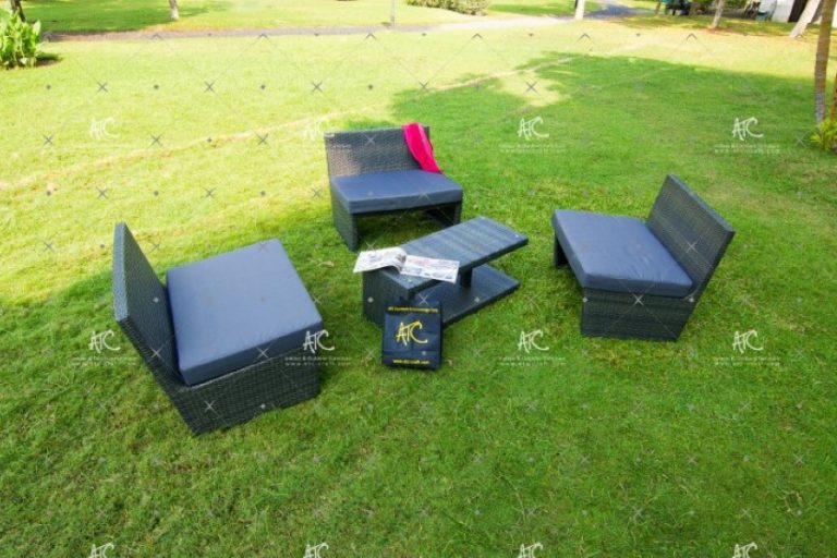 Bộ Sofa Mây Nhựa Ngoài Trời Tối Giản RASF-041