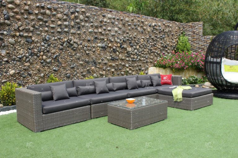 wicker sofa garden RASF 004 4