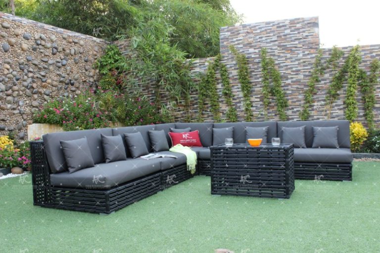 Poly rattan sofa set rasf-065A