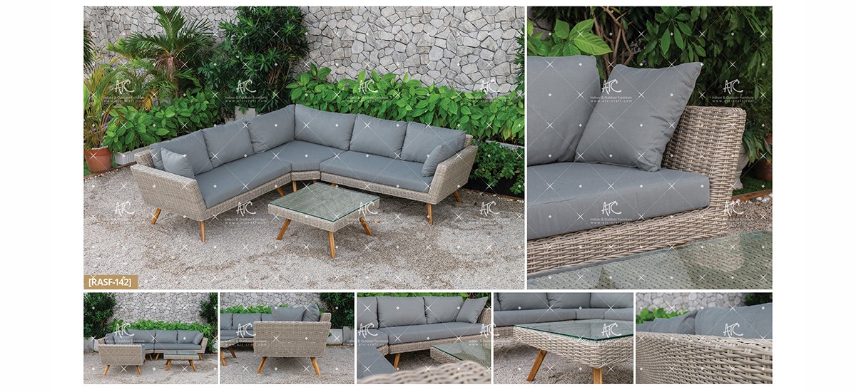canary rattan garden furniture patio sofa set