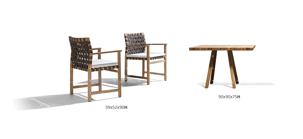 flores wooden garden furniture teak chair and table