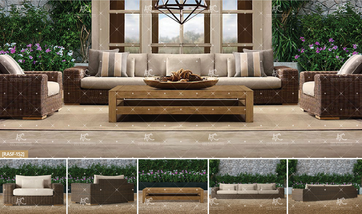 bora rattan patio furniture sofa set