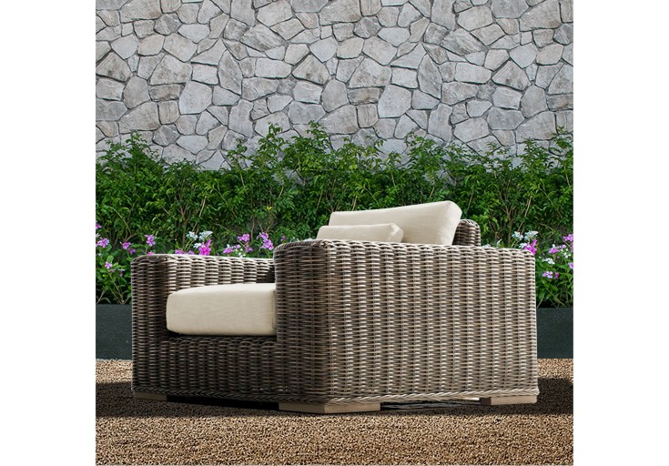 Bora poly rattan furniture single sofa
