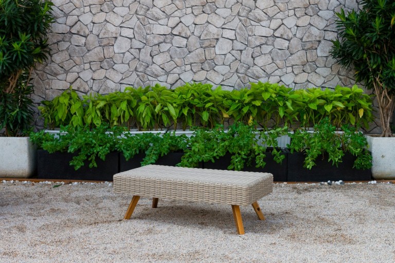 canary wicker garden furniture rattan table