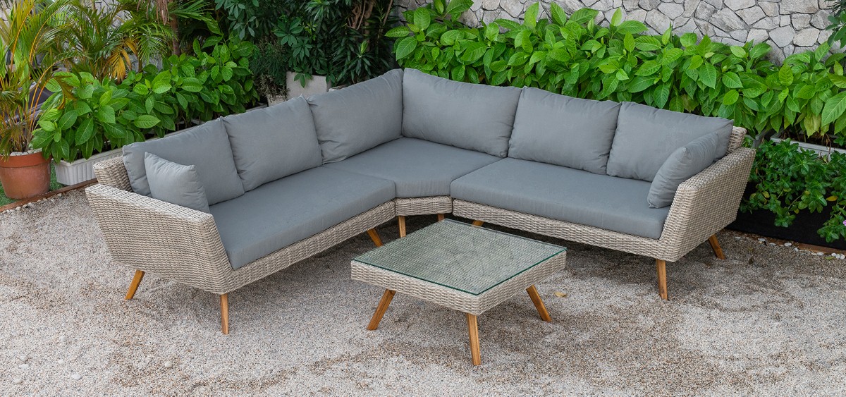 canary rattan patio furniture garden sofa set