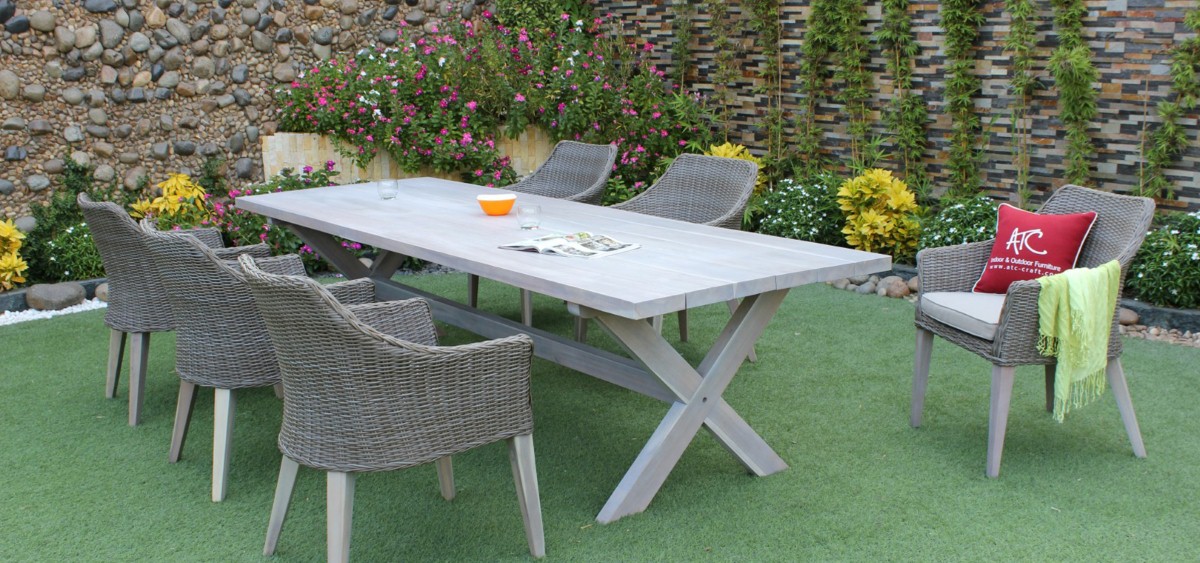 canary wooden patio furniture outdoor dining set