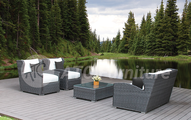 Bộ Sofa Mây Nhựa Cổ Điển Ngoài Trời RASF-136