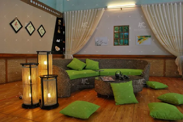 Bộ sofa lục bình hình bán nguyệt