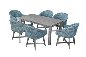 Wicker outdoor furniture dining set