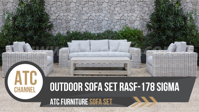 Bộ sofa ngoài trời mây nhựa RASF-178 SIGMA 2018