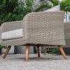 Ghế sofa giả mây chân gỗ hiện đại cho không gian sân vườn RASF-141