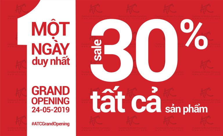 Mừng khai trương showroom mới, ATC Furniture giảm giá 30% tất cả các sản phẩm nội thất cao cấp