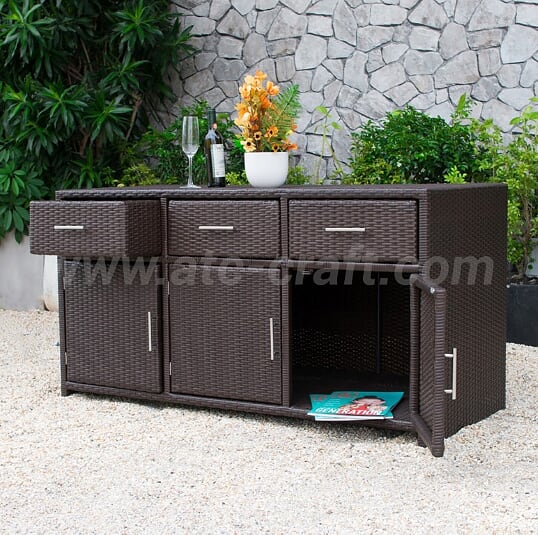 Tủ phòng khách nhựa giả mây ATC Furniture

