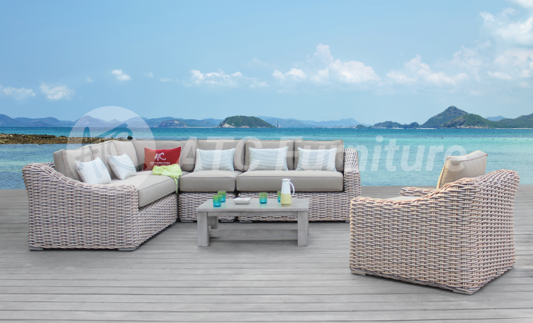 2022 xu hướng nội thất bộ sofa chữ L ngoài trời