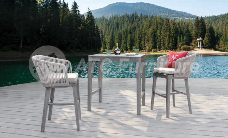 2022 tiêu điểm nội thất bộ bàn ghế cao quầy bar ngoài trời