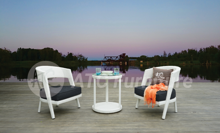 2022 xu hướng nội thất bộ bàn ghế mây nhựa mini ngoài trời