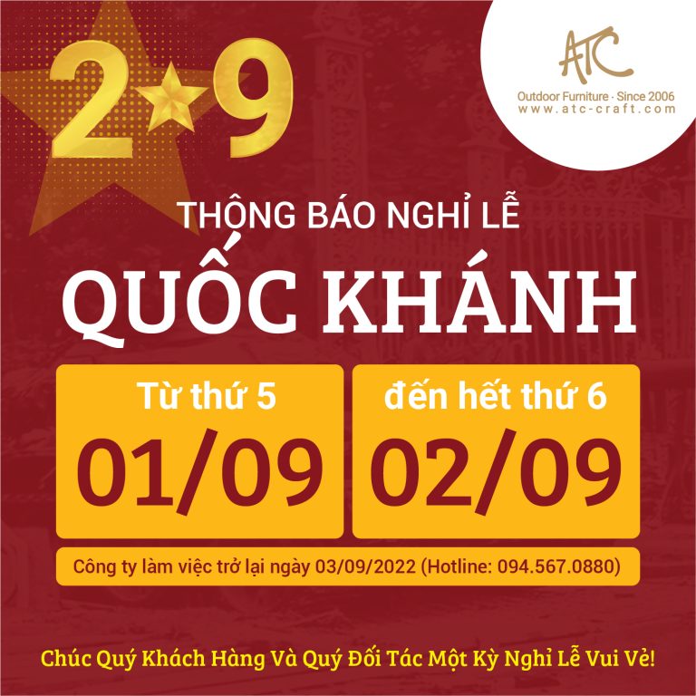 thông báo nghỉ lễ quốc khánh 2-9-2022