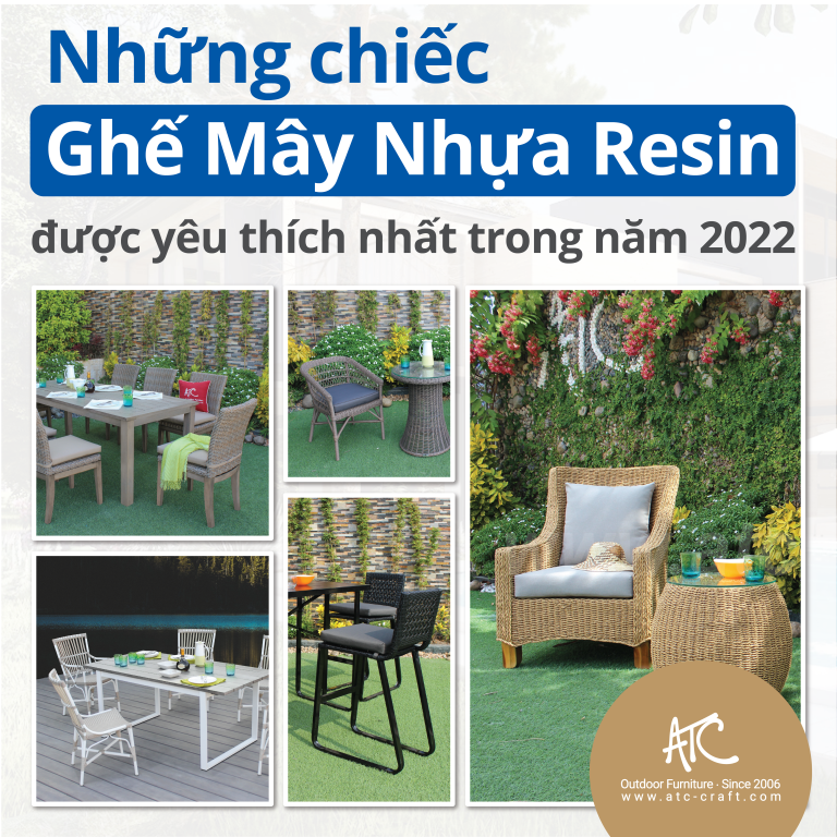 những chiếc ghế mây nhựa resin được yêu thích nhất năm 2022