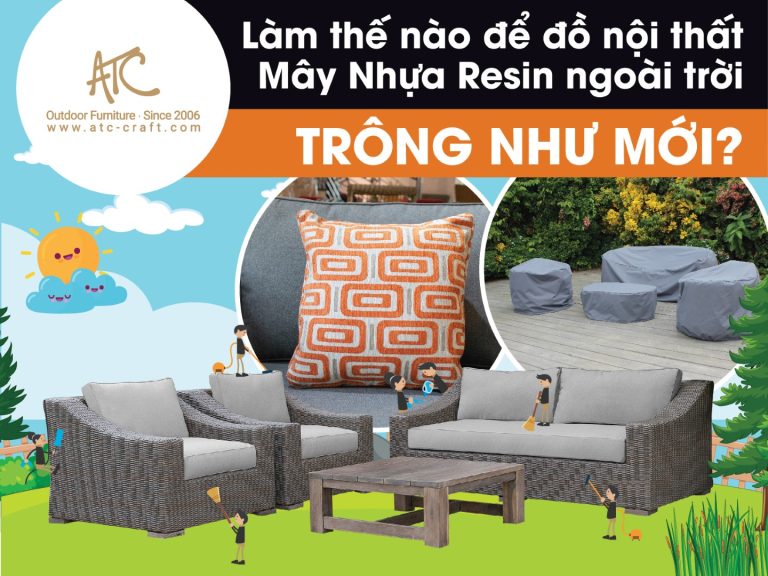Làm Thế Nào Để Đồ Nội Thất Mây Nhựa Resin Ngoài Trời Trông Như Mới