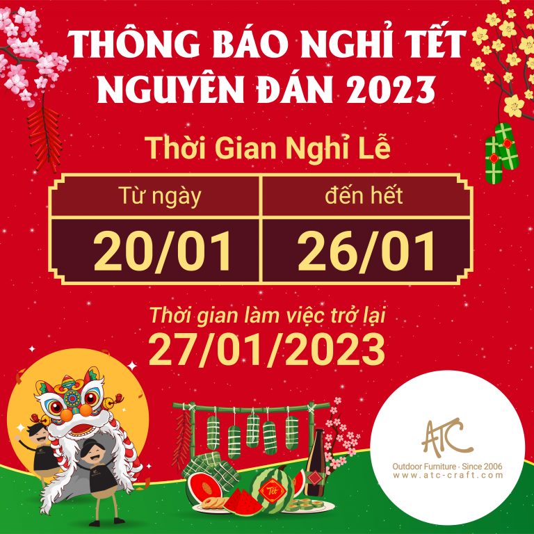 Thông báo nghỉ tết nguyên đán 2023 ATC Furniture