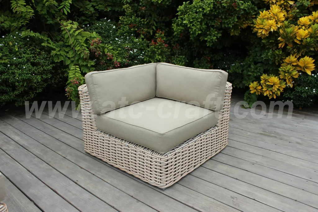 Bộ Sofa Góc Mây Nhựa SIGMA Ngoài Trời RASF-218 1 Thiết kế sang trọng của bộ sofa góc mây nhựa sigma ngoài trời