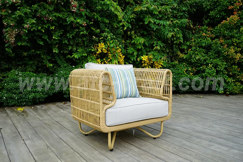 Bộ Sofa Dây Giả Tre Ngoài Trời Cao Cấp RASF-174 2 Chất liệu mây nhựa trên bộ sofa dây giả tre ngoài trời