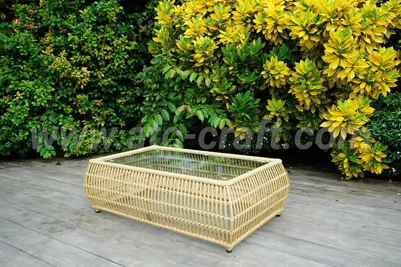 Bộ Sofa Dây Giả Tre Ngoài Trời Cao Cấp RASF-174 3 Bàn của bộ sofa dây giả tre ngoài trời