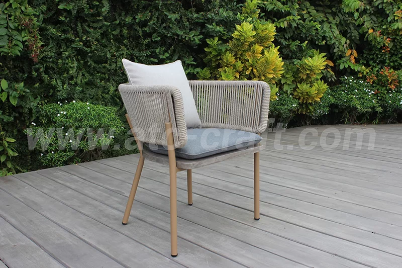 Bàn Ghế Ăn Dây Dù Tròn Khung Nhôm RADS-238 1 Vẻ đẹp hiện đại của bộ bàn ghế ăn dây dù tròn khung nhôm