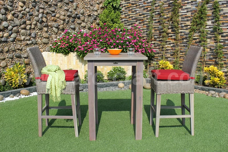 Top 7 Mẫu Ghế Mây Đơn Với Thiết Kế Độc Đáo Nhất 7 Bộ ghế mây đơn cafe mây nhựa chân gỗ cao RABR-101