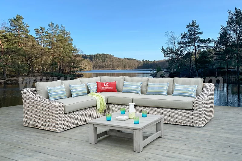 Xu Hướng Ghế Mây Sân Vườn Cho Không Gian Ngoài Trời Hiện Đại 6 Ghế mây sân vườn bộ sofa góc