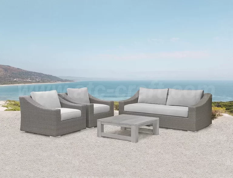 Bộ ghế sofa ngoài trời với tông màu lạnh sang trọng