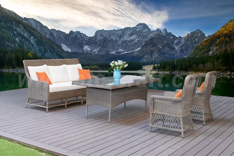 Top 5+ Mẫu Bàn Ghế Ngoài Trời Đẹp Được Ưa Chuộng Nhất Hiện Nay 3 Bộ sofa mây nhựa PE 3-1-1 là lựa chọn hoàn hảo