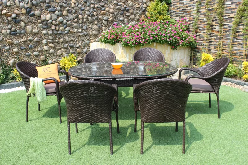 Bộ bàn ghế 6 ghế bàn tròn chân cao RADS-012