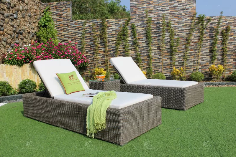 Ghế tắm nắng mây nhựa đơn nguyên bản RABD-089