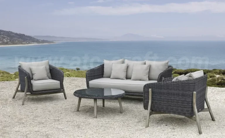 sofa mây nhựa phòng khách