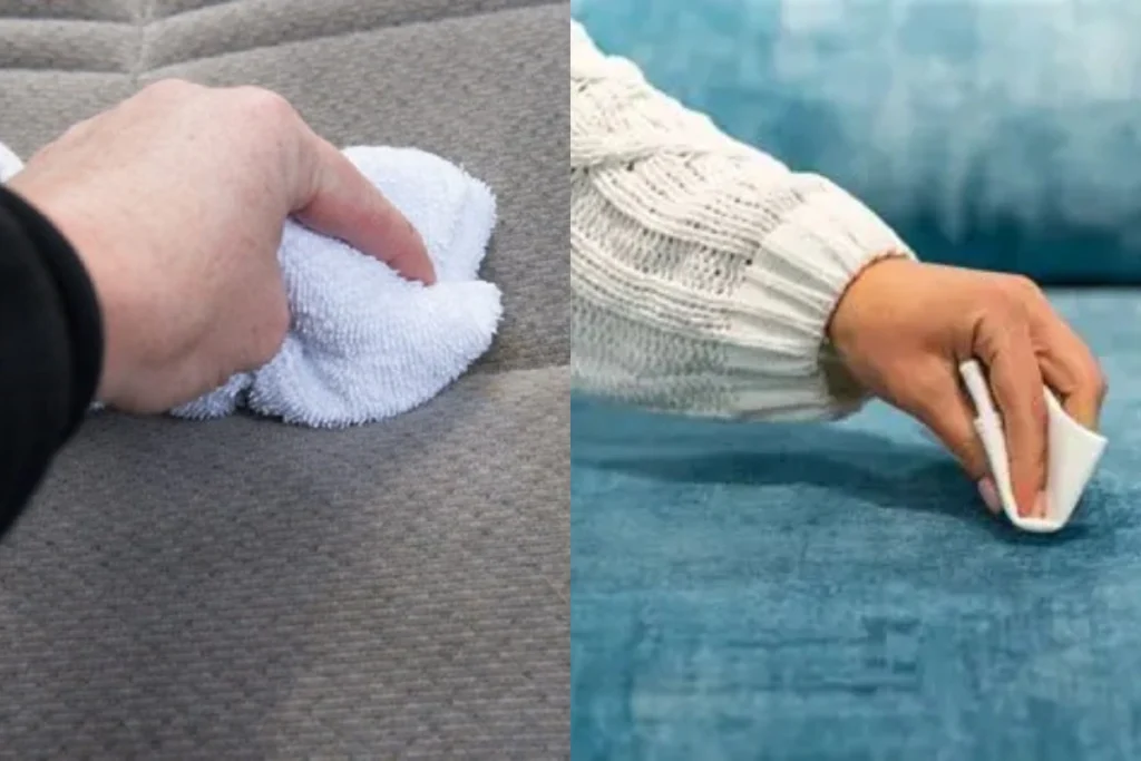 Vệ sinh ghế lười bằng khăn ẩm 