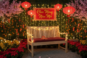 decor tết ngoài trời