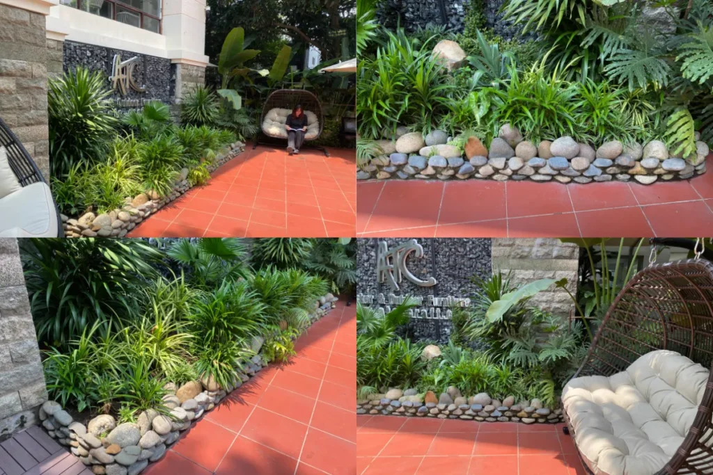 cach trang tri cay canh ngoai san2