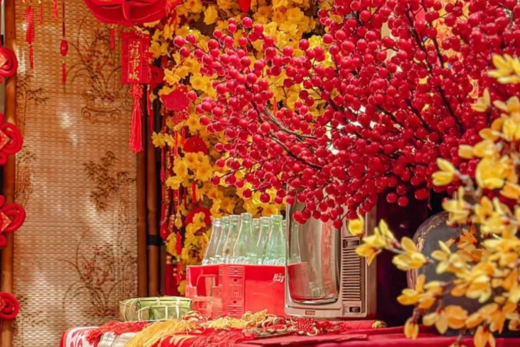 10+ Ý Tưởng Decor Tết Ngoài Trời Biến Sân Vườn Thành Thiên Đường Đón Xuân 16 Trang trí quá nhiều vật thể làm cho tổng thể bố cục bị rối