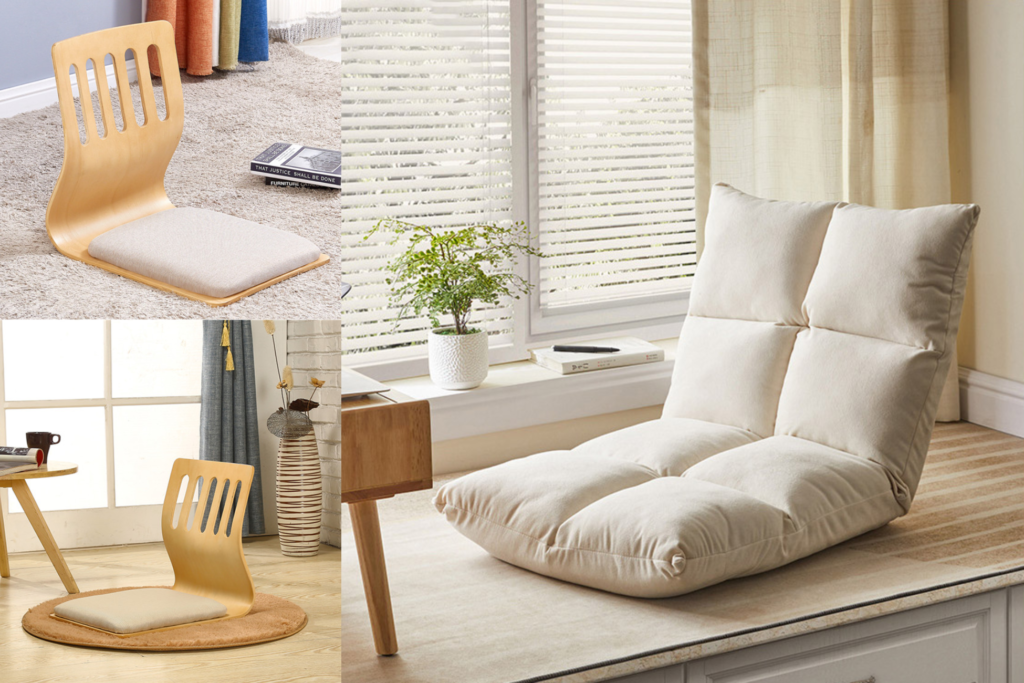 25+ Mẫu Ghế Lười Thư Giãn Cao Cấp Và Nơi Bán Uy Tín Bạn Nên Biết 16 Ghế thư giãn kiểu Nhật thiết kế thấp gần sàn, đệm dày và dáng ngồi gọn gàng phù hợp không gian sống tối giản