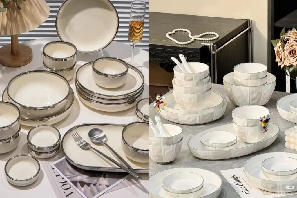 Bộ bát đĩa sang trọng không chỉ phục vụ sinh hoạt hằng ngày mà còn đại diện cho sự đủ đầy và ấm cúng trong mỗi bữa ăn