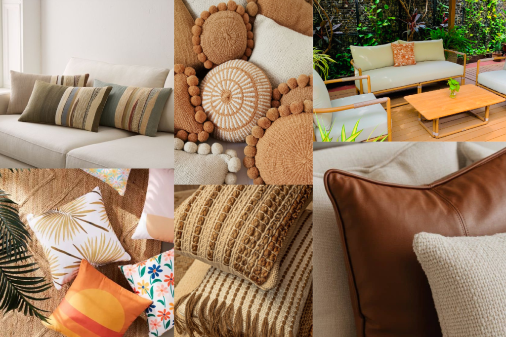 Gối trang trí sofa phụ kiện giúp cho bộ sofa thêm phần cuốn hút và nổi bật