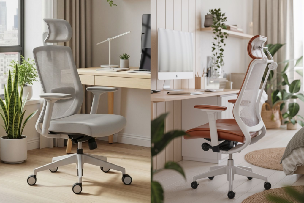 Ghế tựa lưng văn phòng xoay 360 độ với lưng lưới công thái học và tay vịn điều chỉnh linh hoạt